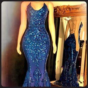 The Michelle royal blue gown